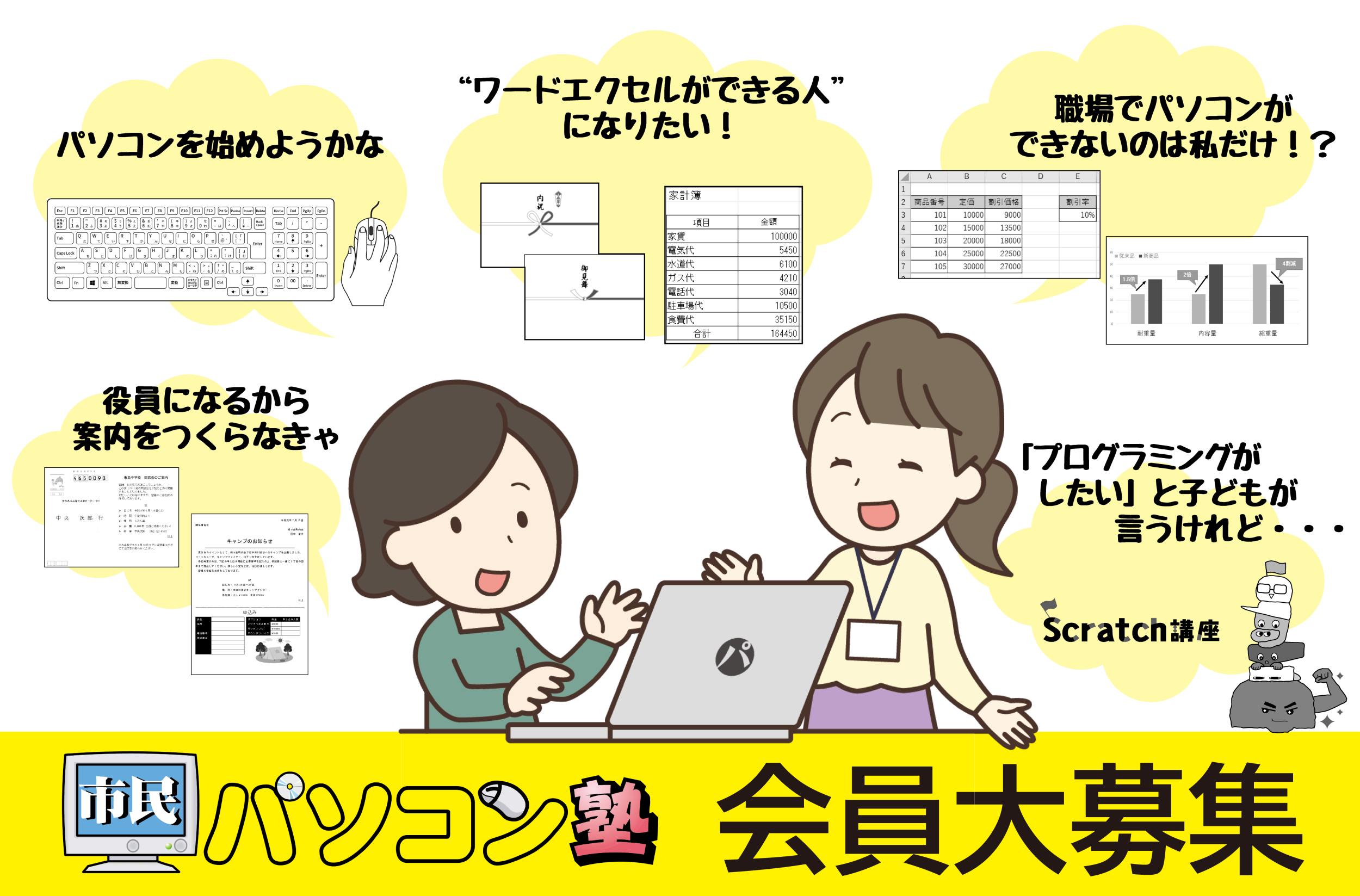 芳泉校 ｜岡山市北区 の初心者向けパソコン教室市民パソコン塾